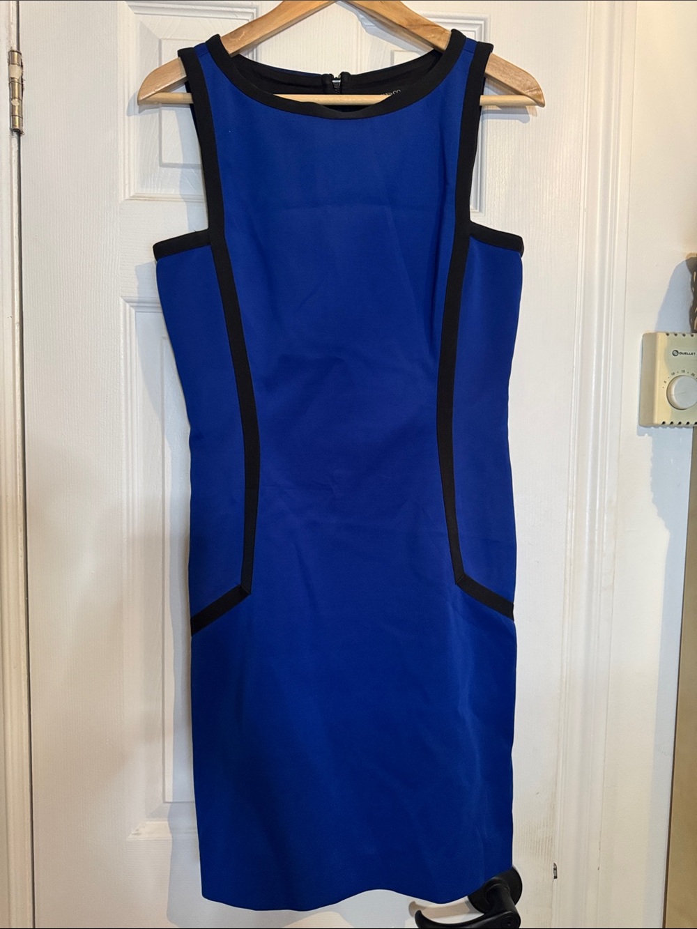 💙 RW&CO Cobalt Blue Black Piped Sheath Dress S/P